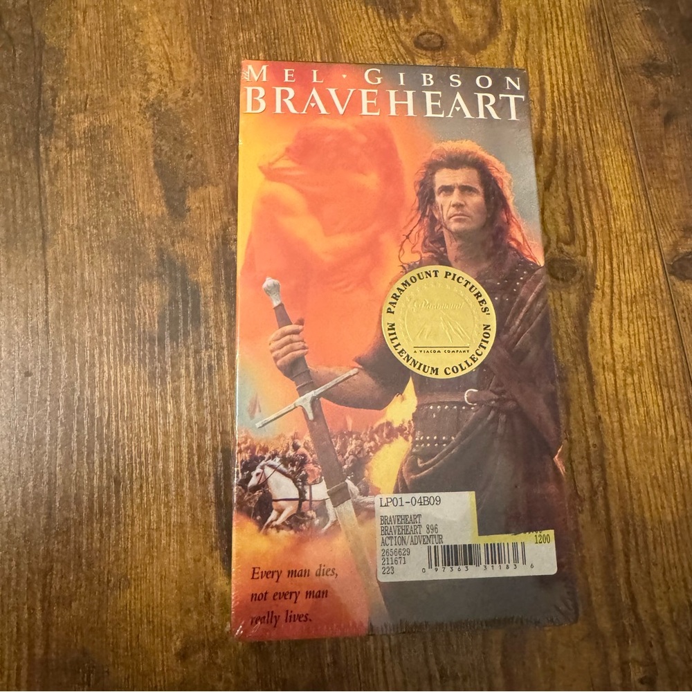 Braveheart‎ VHS Sealed Paramount Millennium Collection Mel Gibson 1995